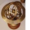 Brass Armillary Sphere Globe with Wooden Base Decorative Astronomical Instrument 8 inches Best Gift Item view 3