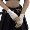 1/6 Scale Female Clothes Gloves Decoration for 12-inches Action Figure Body Doll, Female Action Figure Wrist Wraps Clothing 1/6 Girl Wrist Gloves Costume Accessory (White, Short) view 1