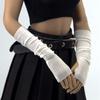 1/6 Scale Female Clothes Glovesx Decoration for 12-inches Action Figure Body Doll, Female Action Figure Wrist Wraps Clothing 1/6 Girl Wrist Gloves Costume Accessory (White, Long) view 1