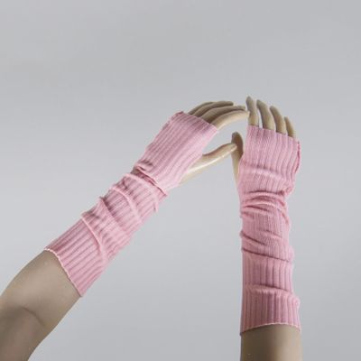 1/6 Scale Female Clothes Gloves Decoration for 12-inches Action Figure Body Doll, Female Action Figure Wrist Wraps Clothing 1/6 Girl Wrist Gloves Costume Accessory (Light Pink, Long)
