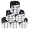 6cs Silver Dice, 6-Sided Dice with Rounded Corner, 0.6" Plated Silver Dice, Portable Replacement Acrylic Dice for Board Games, Party Games. view 1