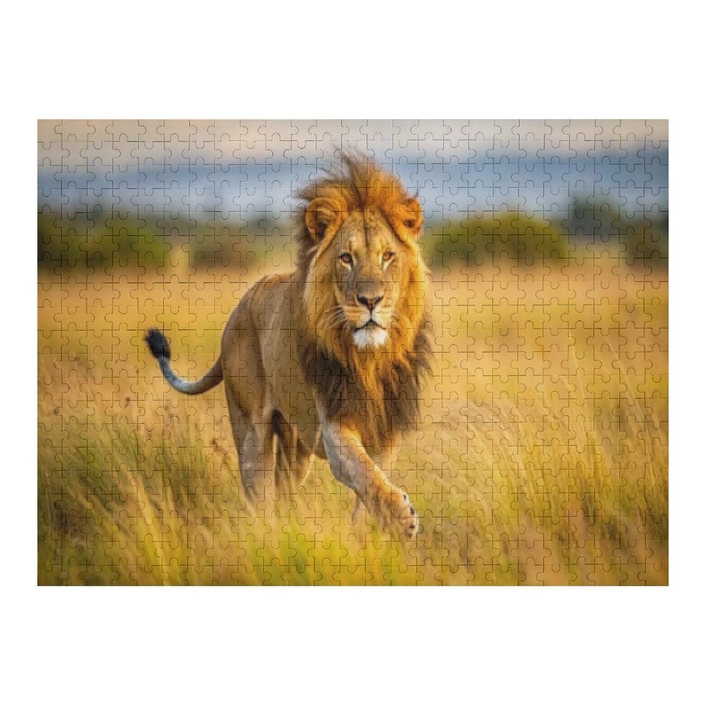 1000 Piece Jigsaw Puzzle Lion On Its Back Walking Through The Grass Brain Teaser for Adults Educational Developmental & Games Building Kit Activities to Encourage Creative Play Christmas
