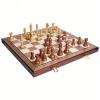 20" Extra Large Folding Chess Set - Walnut Wood Board & Weighted PVC Pieces - Portable Tournament Game for Adults, Travel, Gifts (Perfect for Beginners & Adults) view 2