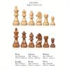 20" Extra Large Folding Chess Set - Walnut Wood Board & Weighted PVC Pieces - Portable Tournament Game for Adults, Travel, Gifts (Perfect for Beginners & Adults) view 4