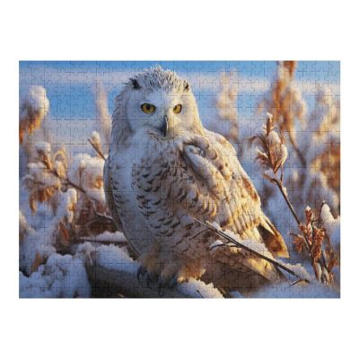 1000 Piece Puzzle for Adults Eagle Owl Perching On Snowy Jigsaw Puzzles 1000 Pieces Challenging Family Activity Great Gift Idea for Family Friends Difficult Puzzles