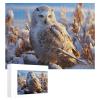 1000 Piece Puzzle for Adults Eagle Owl Perching On Snowy Jigsaw Puzzles 1000 Pieces Challenging Family Activity Great Gift Idea for Family Friends Difficult Puzzles view 4