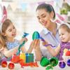 JOD 4PCS 3D Printed Dragon Eggs with Dragon Inside  Articulated Fidget Toys, Easter Dragon Eggs, Mystery Surprise Easter Eggs for Kids, Unique 3D Printed Animals, Home Decor and Gift Set(A) view 2