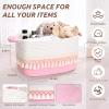 3 Pack Storage Basket for Shelves, Boho Cotton Rope Storage Bins with Heavy Tassel, Shelf Baskets Large Woven Baskets for Organizing, Cube Organizer Bins, Baby Laundry Basket for Clothes, Toys, Pets view 3