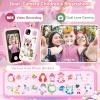 Kids Smart Phone for Girls, Touchscreen, 64GB Card Birthday Gifts for Girls Age 3, 4, 5, 6, 7, 8, 10 Year Old, Toddler Educational Learning Toys Phone with Dual Camera, Game, Music Player view 2