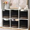6 Pack Storage Basket for Shelves, Boho Cotton Rope Storage Bins with Heavy Tassel, Shelf Baskets Large Woven Baskets for Organizing, Cube Organizer Bins, Baby Laundry Basket for Clothes, Toys, Pets view 4