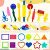 Dough Tool Kit,15 Pcs Basic Dough Play Tools Starter Set for Kids with Cutters,Roller,Rolling Pins,Scissors,Plastic Knife view 2