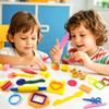 Dough Tool Kit,15 Pcs Basic Dough Play Tools Starter Set for Kids with Cutters,Roller,Rolling Pins,Scissors,Plastic Knife view 4