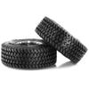 116mm 1.9 inch RC Tracked Rubber Tires Aluminum Beadlock Wheels Terrain Set 12mm Hex Fits Most 1/10 Tracked Vehicles Such as TRX-4 D90 D110 TF2 Tamiya CC01 AXI03007 Axial 90047 SCX10III R229 (Black) view 3