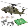 BrickCraftWorks WL K170 Blackk Hawk UH-60L 170, RC Military Helicopters for Adults, 2.4G 4CH Flybarless RC Helicopter with Adjustable Left and Right Hand Throttle (RTF Version) view 1