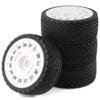 100mm 1/8 RC On-Road Tires and 15-Spokes RC Hard Plastic wheels High Grip Set 17mm Hex For 1/7 1/8 HPI VRX WR8 HSP Hobao Kyosho ARRMA Redcat Losi KM C3 CNE Ford W200 (White) view 1