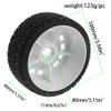 100mm 1/8 RC On-Road Tires and 15-Spokes RC Hard Plastic wheels High Grip Set 17mm Hex For 1/7 1/8 HPI VRX WR8 HSP Hobao Kyosho ARRMA Redcat Losi KM C3 CNE Ford W200 (White) view 2