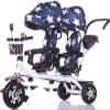Baby Tricycle, Kids Tandem Tricycle with Double Seat and Canopy, Comfortable and Reversible Seat, Bicycle Twin Baby with Parent Handle Toddler Trike for 1-8 Years Old Kid(Blue) view 1