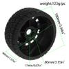 100mm 1/8 RC On-Road Tires and 15-Spokes RC Hard Plastic wheels High Grip Set 17mm Hex For 1/7 1/8 HPI VRX WR8 HSP Hobao Kyosho ARRMA Redcat Losi KM C3 CNE Ford W200 (Black) view 2