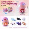 HyBaiS 2026 Easter Basket Essentials - Easter Eggs for Egg Hunt, Classroom Rewards for Kids, Reusable Mini 3D Printed Animals, Surprise Unboxing Mystery Gift view 3