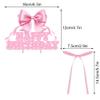 11Pcs Bow Cupake Toppers Bowknot Happy Birthday Cake Decoration Ribbion Bow Cupcake Picks Bridal Baby Shower Boy Girl Birthday Wedding Party Supplies(Pink) view 2