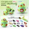 3D Printed mini Animals with Mini Animal Toys Inside, Easter Basket Stuffers,Pre Filled Easter Eggs Bulk with Toys, Reusable Easter Basket Essentials Gifts, Easter Egg Hunt Supplies,Party Favors view 3