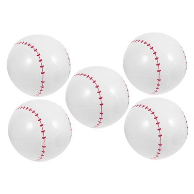 BESPORTBLE 5 Pcs Inflatable Baseball Beach Ball Baseball Bat Inflates Kids Baseball Party Favors for Birthday Party Pool Beach Sports Game