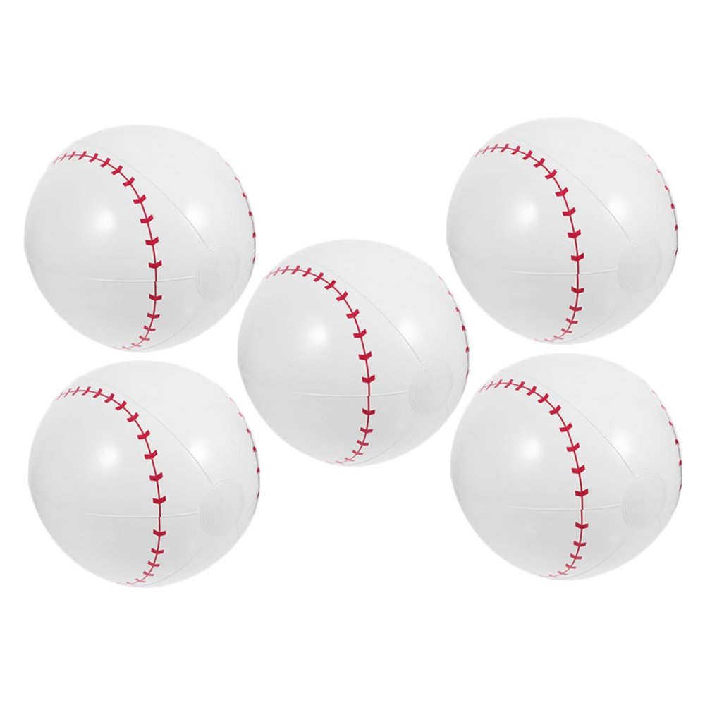 BESPORTBLE 5 Pcs Inflatable Baseball Beach Ball Baseball Bat Inflates Kids Baseball Party Favors for Birthday Party Pool Beach Sports Game