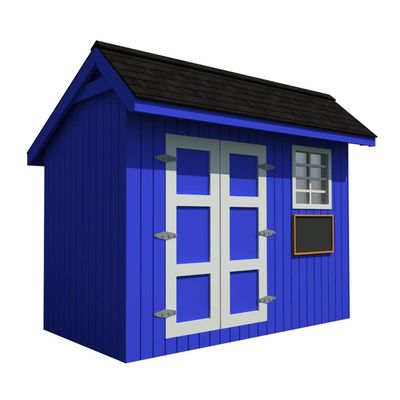 Playhouse Plans DIY Backyard Storage Shed Workshop Mini Kids Cottage Guest House