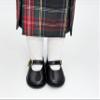 18 inch Doll Outfit-School Plaid Jumper Include Blouse and Hair Accessory/Add on Option: Sock and Shoe (Doll is not Included) (Dropped Waist Jumper,Sock,Matte Black Shoe, Plaid 63) view 4