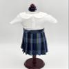 18 inch Doll Outfit-School Plaid Jumper Include Blouse and Hair Accessory/Add on Option: Sock and Shoe (Doll is not Included) (Pleated Skirt,Sock,Matte Black Shoe, Plaid 41) view 4
