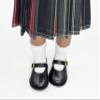 18 inch Doll Outfit-School Plaid Jumper Include Blouse and Hair Accessory/Add on Option: Sock and Shoe (Doll is not Included) (Pleated Skirt,Sock,Matte Black Shoe, Plaid 63) view 4