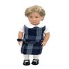 18 inch Doll Outfit-School Plaid Jumper Include Blouse and Hair Accessory/Add on Option: Sock and Shoe (Doll is not Included) (Dropped Waist Jumper,Sock,ShinyBlack Shoe, Plaid 41) view 1