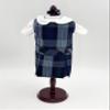18 inch Doll Outfit-School Plaid Jumper Include Blouse and Hair Accessory/Add on Option: Sock and Shoe (Doll is not Included) (Dropped Waist Jumper,Sock,ShinyBlack Shoe, Plaid 41) view 2