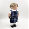 18 inch Doll Outfit-School Plaid Jumper Include Blouse and Hair Accessory/Add on Option: Sock and Shoe (Doll is not Included) (Dropped Waist Jumper,Sock,ShinyBlack Shoe, Plaid 41) view 4