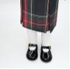 18 inch Doll Outfit-School Plaid Jumper Include Blouse and Hair Accessory/Add on Option: Sock and Shoe (Doll is not Included) (Dropped Waist Jumper,Sock,ShinyBlack Shoe, Plaid 63) view 4