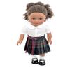 18 inch Doll Outfit-School Plaid Jumper Include Blouse and Hair Accessory/Add on Option: Sock and Shoe (Doll is not Included) (Pleated Skirt,Sock,ShinyBlack Shoe, Plaid 63) view 1