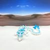 Glow in The Dark Crystal Dragon with Egg, 3D Printed Dragon, White and Blue Cherry Blossom Dragon, Home Office Decor Executive Desk Toys, Fidget ADHD Toy for Autism/ADHD - GD006 view 2