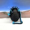 3D Printed Dragon, Glow in The Dark Dragon with Egg, Black and Blue Gemstone Dragon, Home Office Decor Executive Desk Toys, Fidget ADHD Toy for Autism/ADHD - GD010 view 3