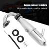 Engine Exhaust Pipe, Aluminum Alloy RC Engine Exhaust Tube Anti Deformation Tube for 1/8 Oil Truck view 3