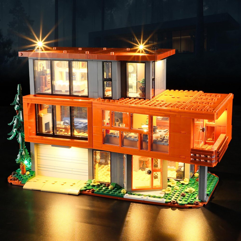 BOOZUU Light Kit for 21354 House - Lighting Compatible with Ideas Twilight The Cullen House 21354 Building Set for Adults (Lights Only, No Model Set)