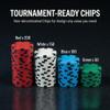 LOYCHIP 500 Piece Poker Chip Set for Texas Holdem with 11.5g Heavyweight Composite Chips Aluminum Case Cards Buttons Professional Casino Gaming Kit for Adult Game Night view 3