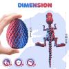 3D Printed Dinosaur with Egg, 3D Printed T-Rex Dinosaur Egg, 3D Printed Toys for Stress Relief, Easter Eggs Animals Figurines, Easter Basket Stuffers Toys for Boys Kids Teen 5-7 4-6 8-12 (Dark Red) view 2