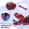 3D Printed Dinosaur with Egg, 3D Printed T-Rex Dinosaur Egg, 3D Printed Toys for Stress Relief, Easter Eggs Animals Figurines, Easter Basket Stuffers Toys for Boys Kids Teen 5-7 4-6 8-12 (Dark Red) view 3