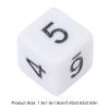 20PCS 16MM Plastic Six Sided Dice Game Props, Multifunction Dice Cube for Classroom Board Games DIY Sticker Counting Teaching view 2