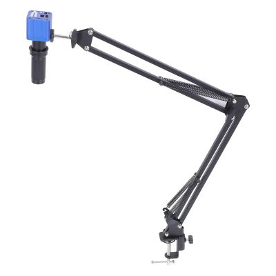 24MP HD Industry Digital Microscope Camera, 150X Lens, 56 LEDs Ring Light, Metal Bracket, with USB Connection (US Plug)