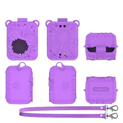 Case for Bitzee - Silicone Protective Case, Digital Pet Game Console Dustproof Scratch-Resistant Cover, Portable case Accessories (Purple)