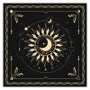 BOXOB Altar Cloth, 18.31x18.31in Delicate Square Sun Moon Alter Cloths Witchcraft Spiritual Tarot Mat Tablecloth Divination Tools and Accessories Perfect Divination Ritual Supplies view 1