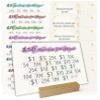 Add Savings Tracking to Any Piggy Bank Style, Piggy Bank Accessory-Money Goal Tracker,Companion for Piggy Bank-Saving Challenge Card, Piggy Bank Saving Sheet, 16 pcs with Wooden Stand-Easy Model view 1