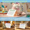 Add Savings Tracking to Any Piggy Bank Style, Piggy Bank Accessory-Money Goal Tracker,Companion for Piggy Bank-Saving Challenge Card, Piggy Bank Saving Sheet,Teaching Money Tool, 12 Pcs-Easy Mode view 2