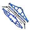 Alloy Front Upper Lower Suspension Arm + Tie Rod SetCompatible For LOSI 1/10Compatible For BAJA REY RC CAR(Blue) view 1